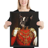 Tableau chien habillé lieutnant