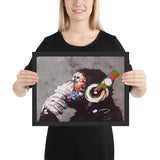 tableau singe pop art musique et audio