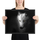 Tableau Animaux Loup Noir et Blanc