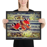Tableau Ailes de Papillons Rouge Amour
