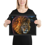 Tableau Animaux Tête de Lion Couleur Soleil