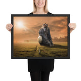 Tableau  Gorille Géant Dos au Soleil