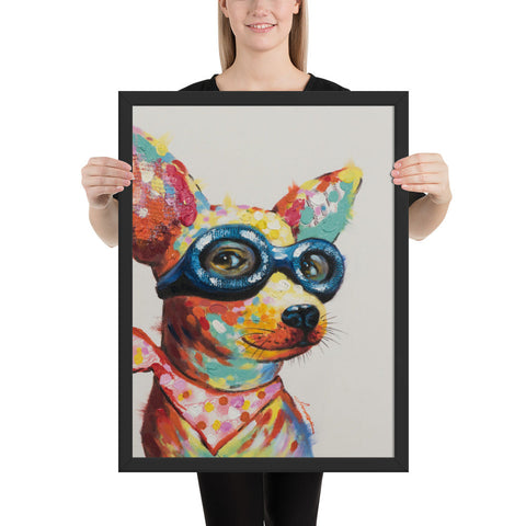 tableau deco chien aviateur