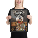 Tableau chien habillé général de l'armée