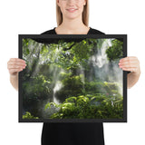 Tableau jungle ambiance brumeuse et ensoleillé