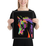 Tableau design cheval coloré