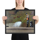 Tableau street art banksy nettoyage au casher