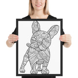 Tableau moderne chien motif en dessin