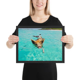 Tableau Cochon qui Nage dans l'océan