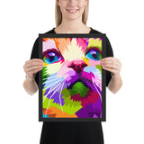 Tableau Chat Coloré Géométrique (Orlinski)