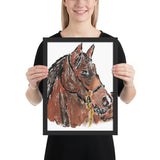 Tableau Dessin Cheval Brun