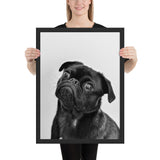 Tableau Chien Carlin Noir