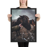 Tableaux Cheval Noir et son Maître