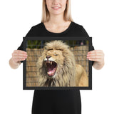 Tableau Lion Sablé qui Baille