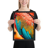 Tableau avec des Plumes d'Oiseaux Jaunes