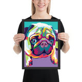Tableau moderne chien carlin popart