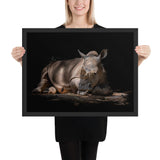 Tableau Rhinocéros dans le Noir