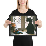 Tableau Animaux Chien avec une petite fille