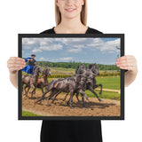 Tableau Chevaux Course Hippique à six