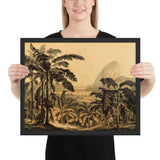 Tableau jungle palmier ancien