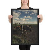 Tableau de Vache Moderne Broutant