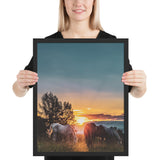 Tableau Chevaux Blancs et Noir