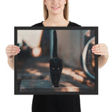 Tableau Chat Noir Yeux Jaune