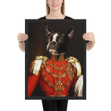 Tableau chien habillé en lord