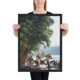 Tableau bambou et dragon d'asie