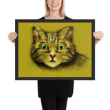 Tableau tête de chat yeux grand ouvert