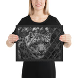 Tableau Animaux Leopard Noir et Blanc