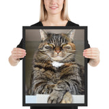 Tableau Chat Pelage Tigré Yeux Verts