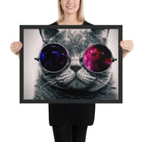 Tableau chat enfant les lunettes de star