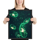 Tableau Méduse Fluorescente Déco