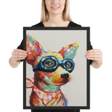 tableau design chien aviateur