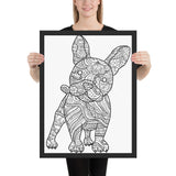 Tableau moderne chien dessiné