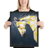 Tableau  Cheval Multicolore Tête Baisée