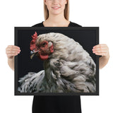 Tableau  Poule Blanche Relief