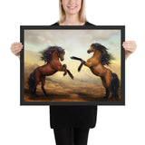 Tableau Chevaux Peint en duo