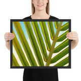 Tableau jungle tropical feuille macro