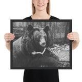 Tableau Ours Noir et Blanc de Face