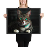 Tableau Chat Coloré Yeux Vert