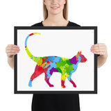 Tableau Chat Design Multicolore