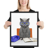 Tableau chat sur un fauteuil (à l'école)