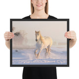 Tableau Cheval Blanc dans la neige