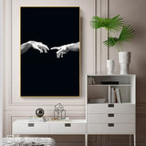 Tableau Sculpture Main de David noir et blanc