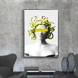 Tableau Sculpture Medusa Jaune