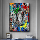 Toile Graffiti Lion