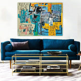 Tableau Jean Michel Basquiat bird on money