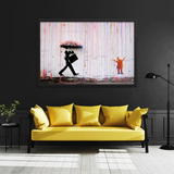 banksy pluie colorée